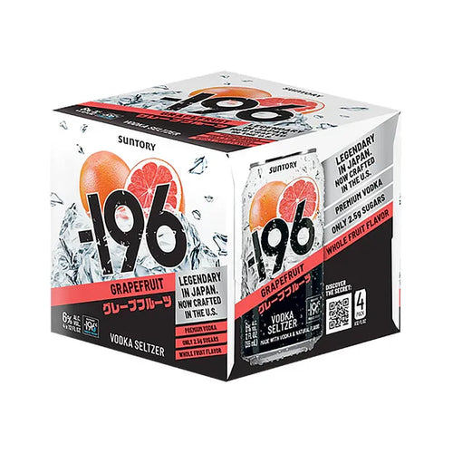 '-196 Suntory Vodka Seltzer,Grapefruit 4x12 oz. Cans