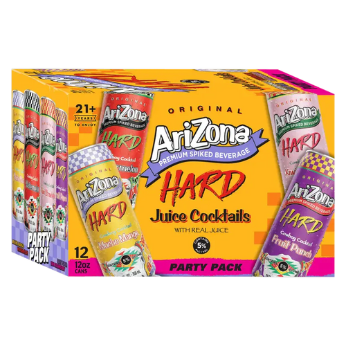 Arizona Hard Juice Cocktail Party Pack 12pk 12oz Can 5.0% ABV