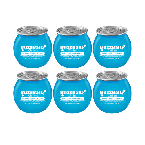 Buzzballz Berry Cherry Limeade 6 Pack - 187ML