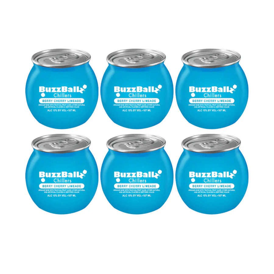 Buzzballz Berry Cherry Limeade 6 Pack - 187ML