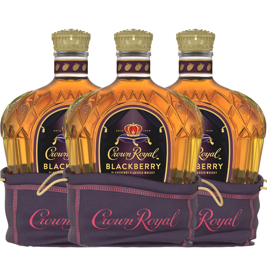 Crown Royal Blackberry Whiskey 3 pack -750ml