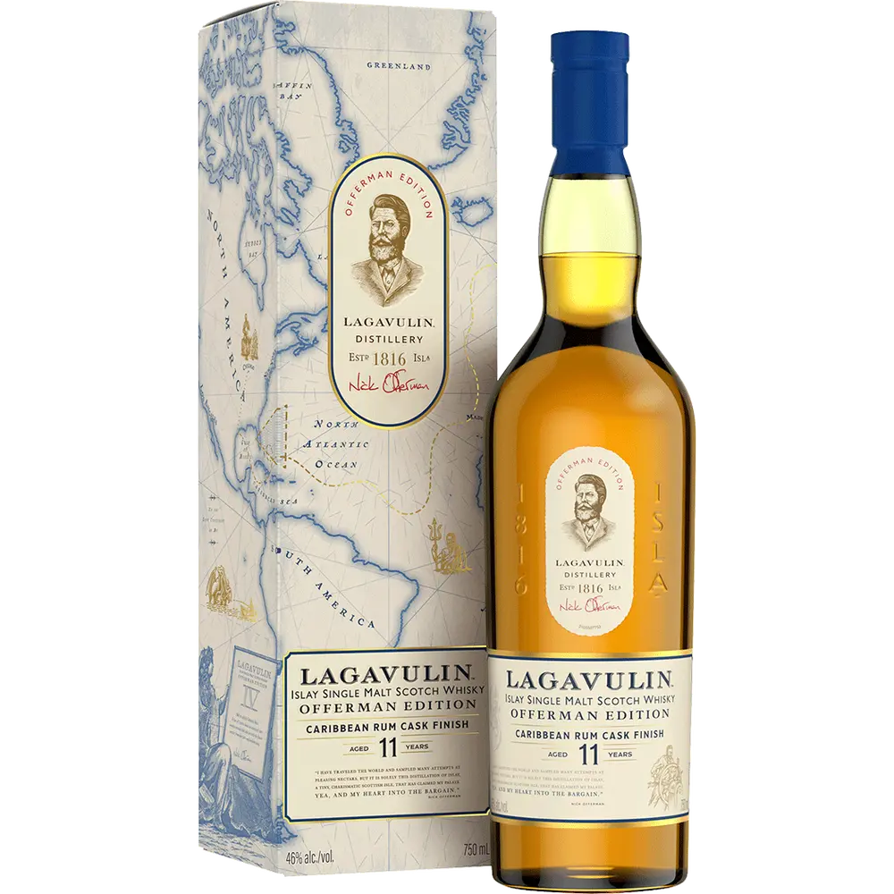 Lagavulin 11 Year Offerman Edition Caribbean Rum Cask Scotch 750 ml