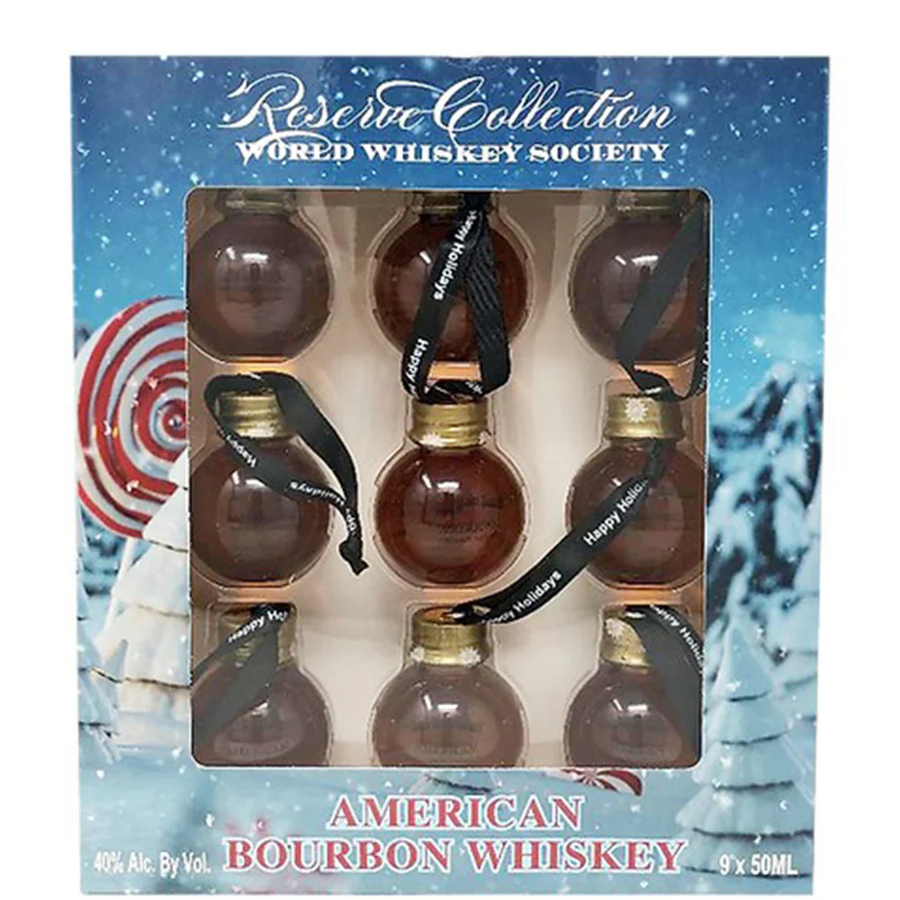 World Whiskey Society Christmas Balls French Brandy - 9 Pack